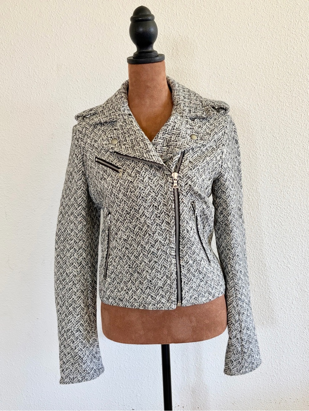 GAP Tweed Grey Moto Blazer